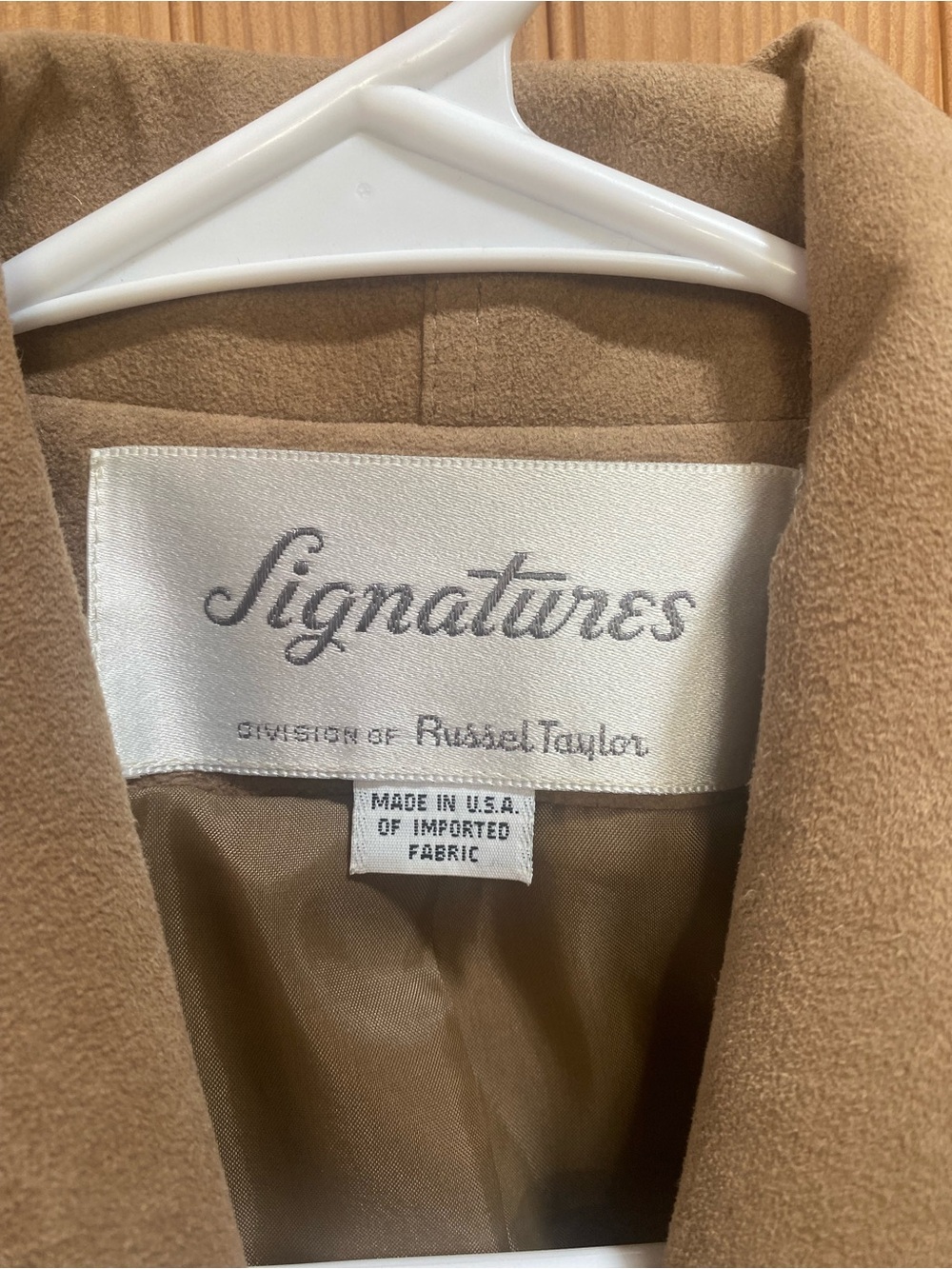 Vintage Russell Taylor Tan Suede-Look Women's Jacket - Picture 3 of 11